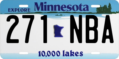 MN license plate 271NBA