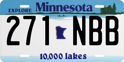 MN license plate 271NBB