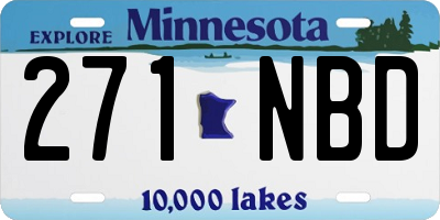 MN license plate 271NBD