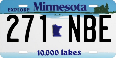 MN license plate 271NBE
