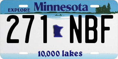 MN license plate 271NBF