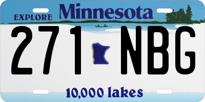 MN license plate 271NBG