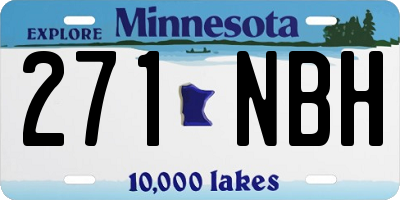 MN license plate 271NBH
