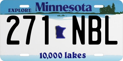 MN license plate 271NBL