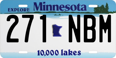 MN license plate 271NBM