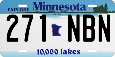 MN license plate 271NBN
