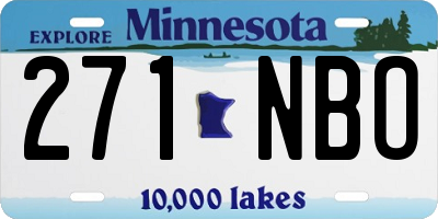 MN license plate 271NBO
