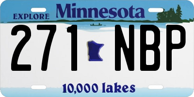 MN license plate 271NBP