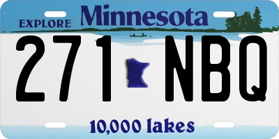MN license plate 271NBQ