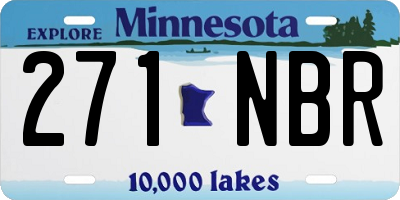 MN license plate 271NBR