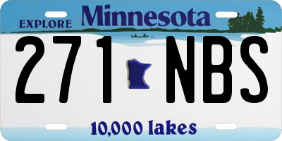 MN license plate 271NBS