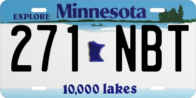 MN license plate 271NBT