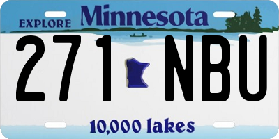 MN license plate 271NBU