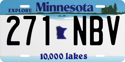MN license plate 271NBV