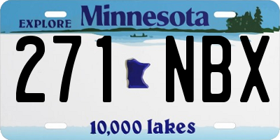 MN license plate 271NBX