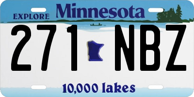 MN license plate 271NBZ