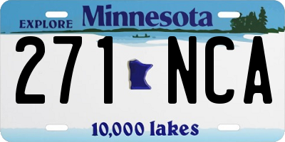 MN license plate 271NCA