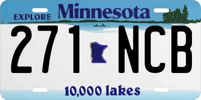 MN license plate 271NCB