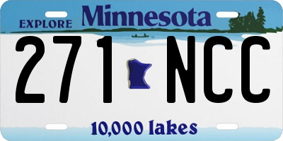 MN license plate 271NCC