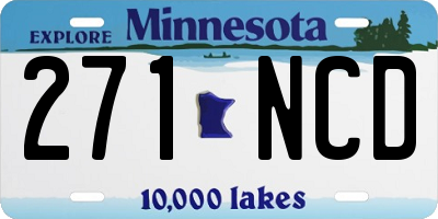 MN license plate 271NCD