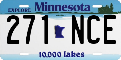 MN license plate 271NCE