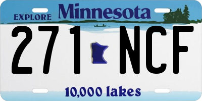 MN license plate 271NCF