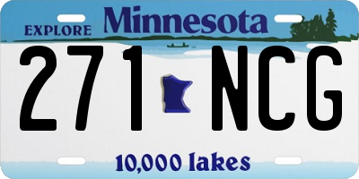 MN license plate 271NCG