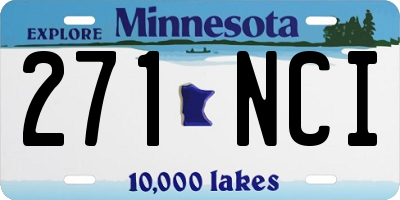 MN license plate 271NCI