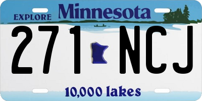 MN license plate 271NCJ