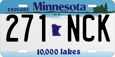 MN license plate 271NCK