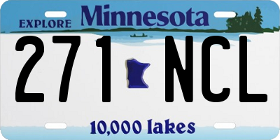 MN license plate 271NCL