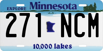 MN license plate 271NCM
