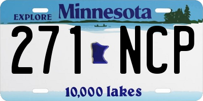 MN license plate 271NCP