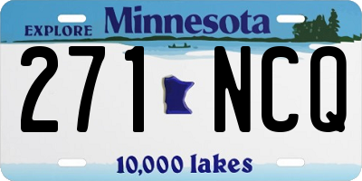 MN license plate 271NCQ