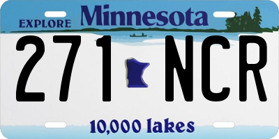 MN license plate 271NCR