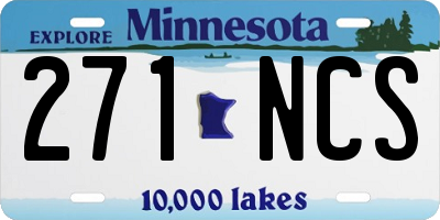 MN license plate 271NCS