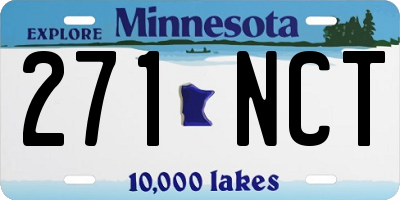 MN license plate 271NCT
