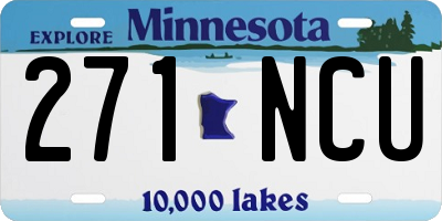 MN license plate 271NCU