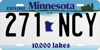 MN license plate 271NCY