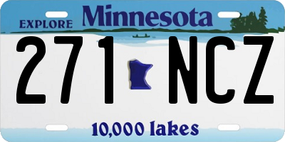 MN license plate 271NCZ