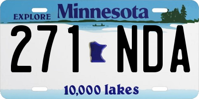 MN license plate 271NDA