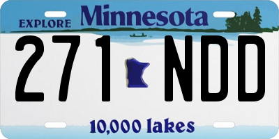 MN license plate 271NDD