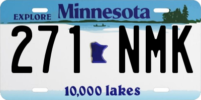 MN license plate 271NMK