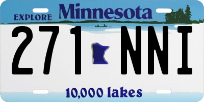 MN license plate 271NNI