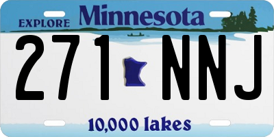 MN license plate 271NNJ
