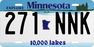 MN license plate 271NNK