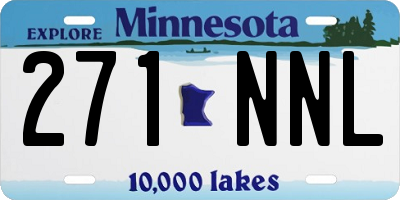 MN license plate 271NNL