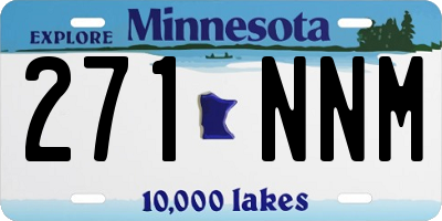 MN license plate 271NNM
