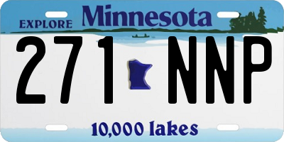 MN license plate 271NNP