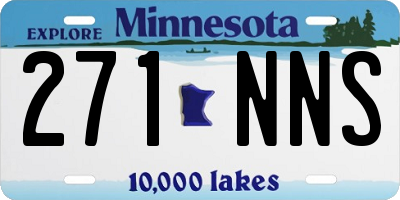MN license plate 271NNS